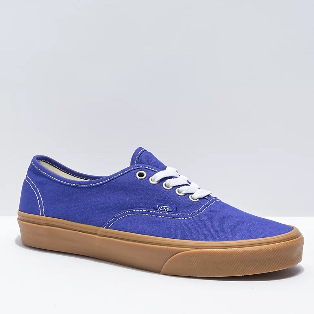 NWB VANS AUTHENTIC SPECTRUM BLUE SKATE SHOES NO TOP LID